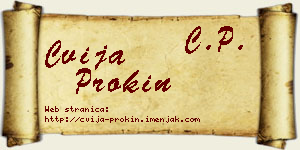 Cvija Prokin vizit kartica